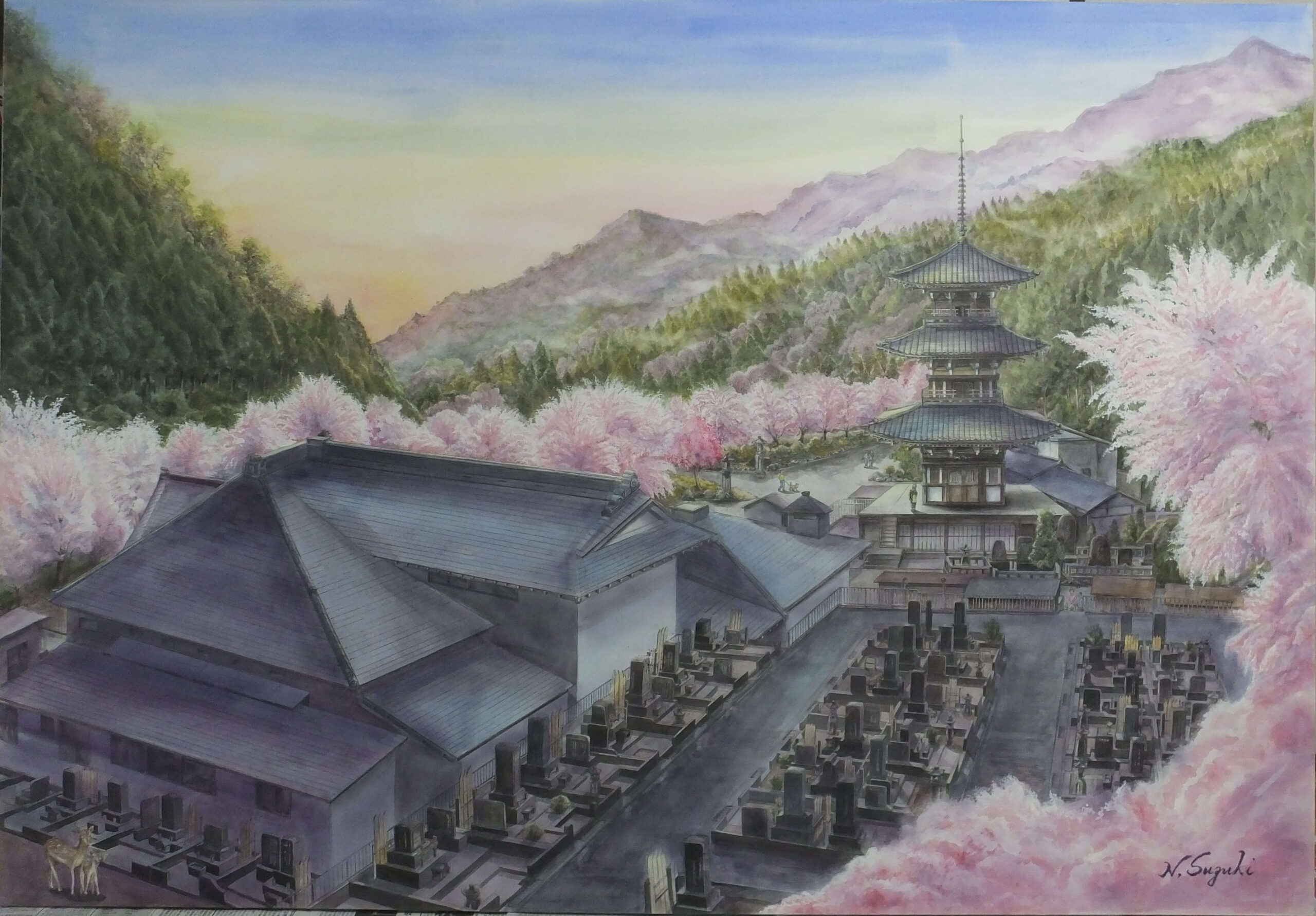 No.24鈴木 教之_日向浄初願寺春景